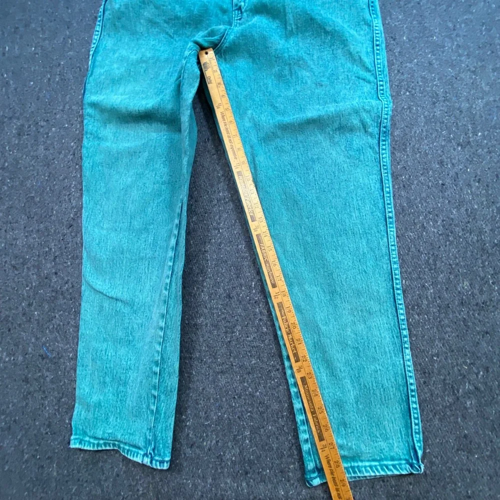 Nasty Jeans Sz 38 Mens Teal Green Grunge Skater Acid Wash Tapered High Rise